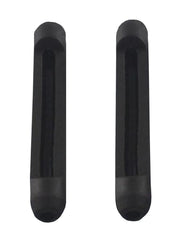 Pair of black silicone eyeglass ear cushions