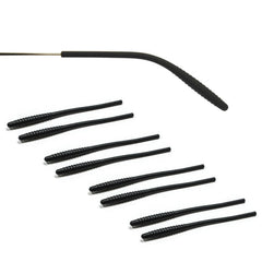 Silicone anti-slip eyeglass end tips 70mm white with 1mm hole for thin metal temple tips, 4 pairs