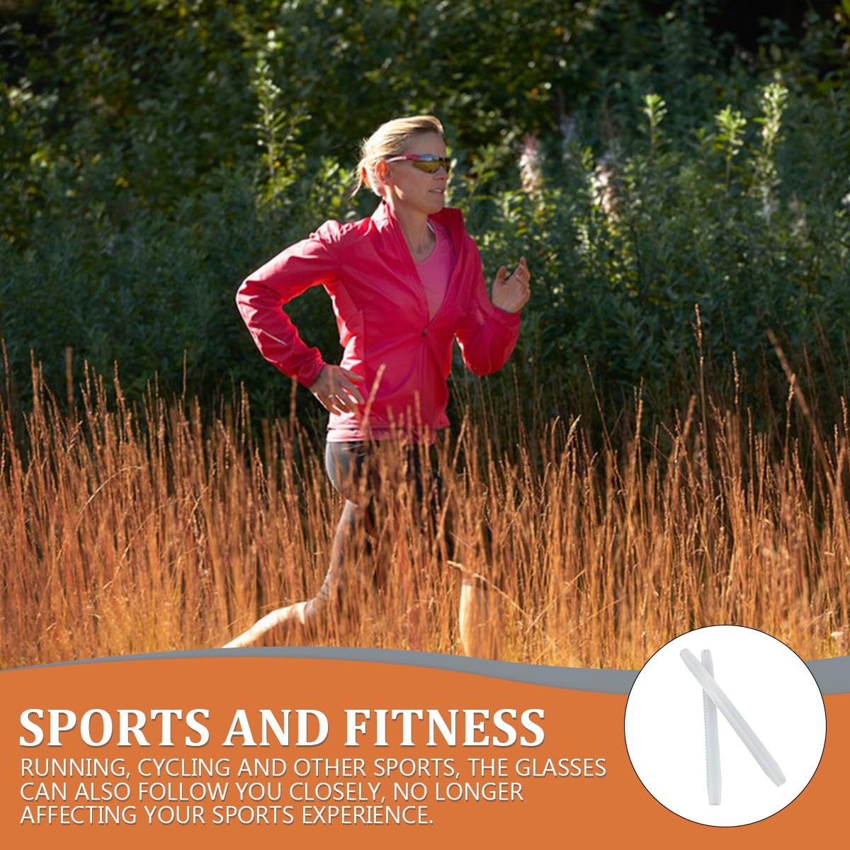 Wearing method for silicone eyeglass end tips installation