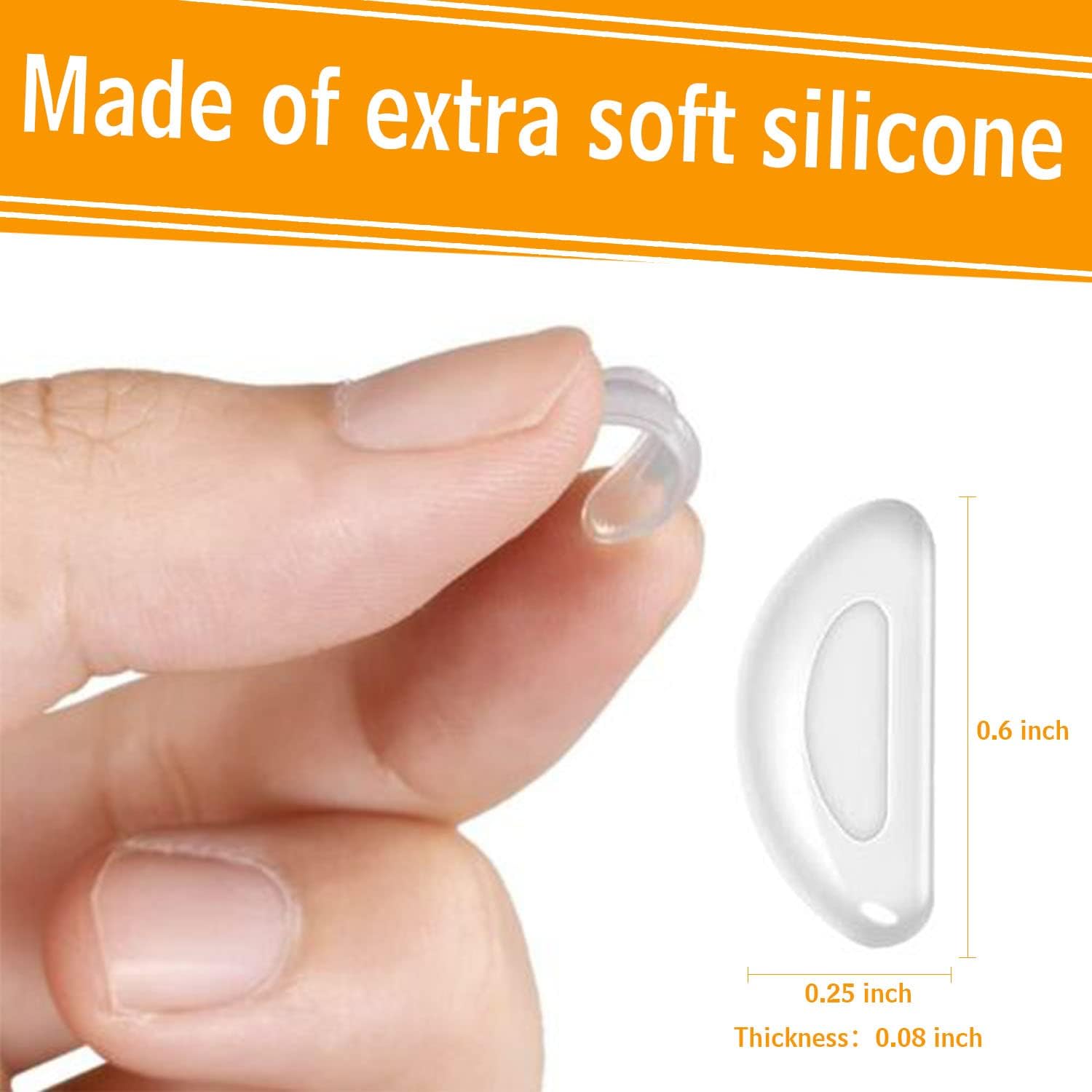 12-pack silicone nose pads displayed for glasses and sunglasses