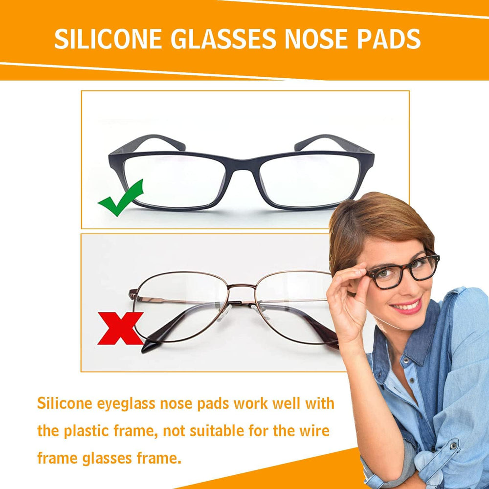 Soft hypoallergenic silicone nose pads for various frames