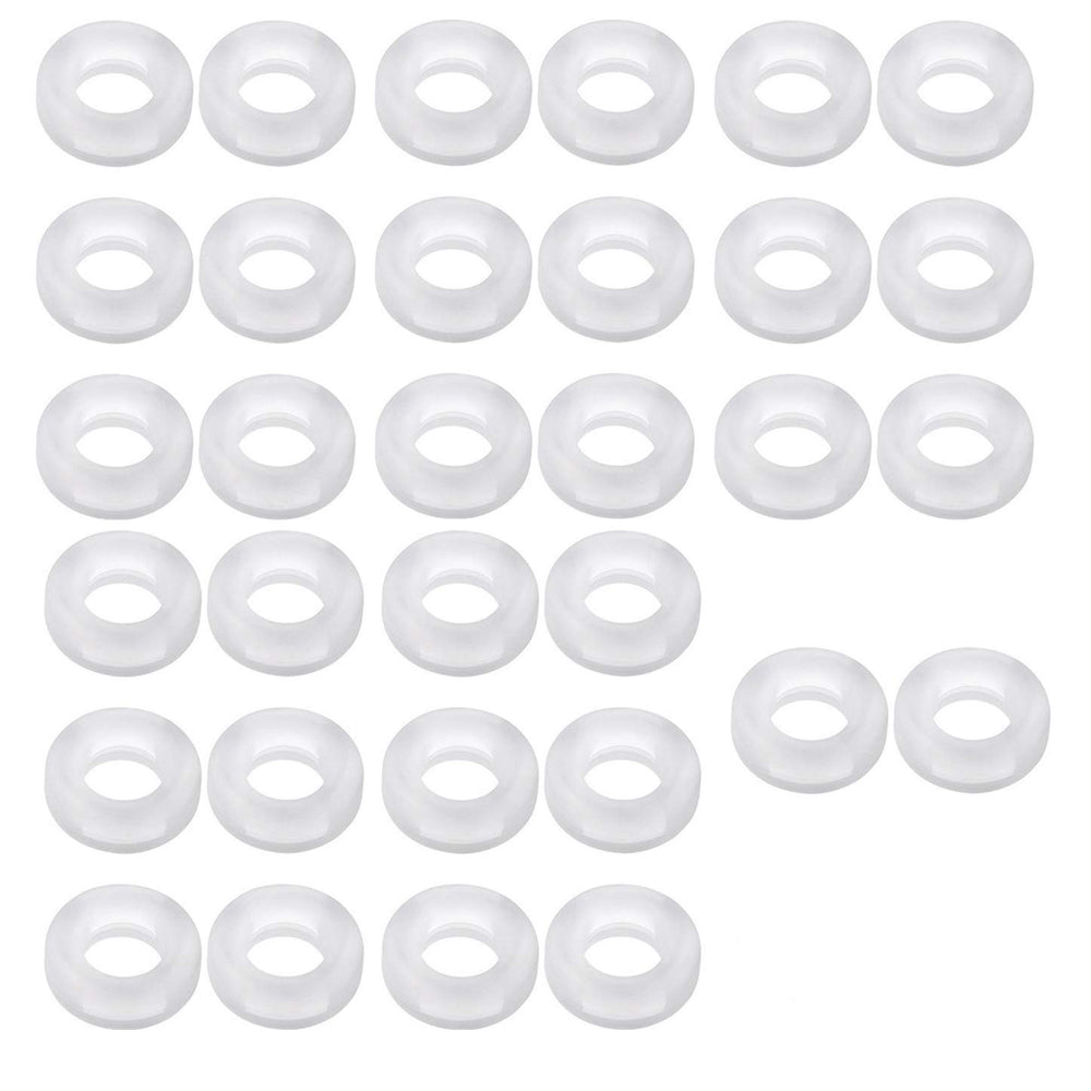 Close-up of silicone ring showing inner diameter 7mm and outer diameter 14mm