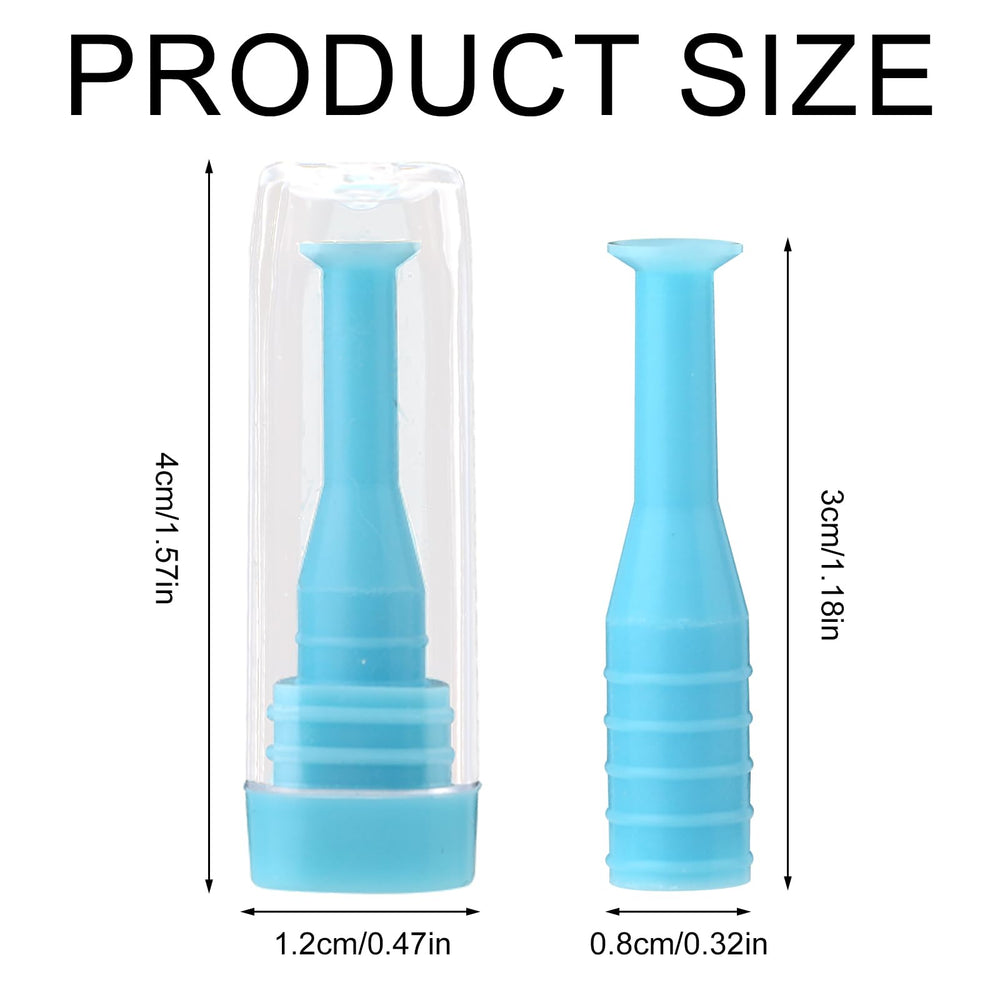 close up of silicone hard contact lens plunger