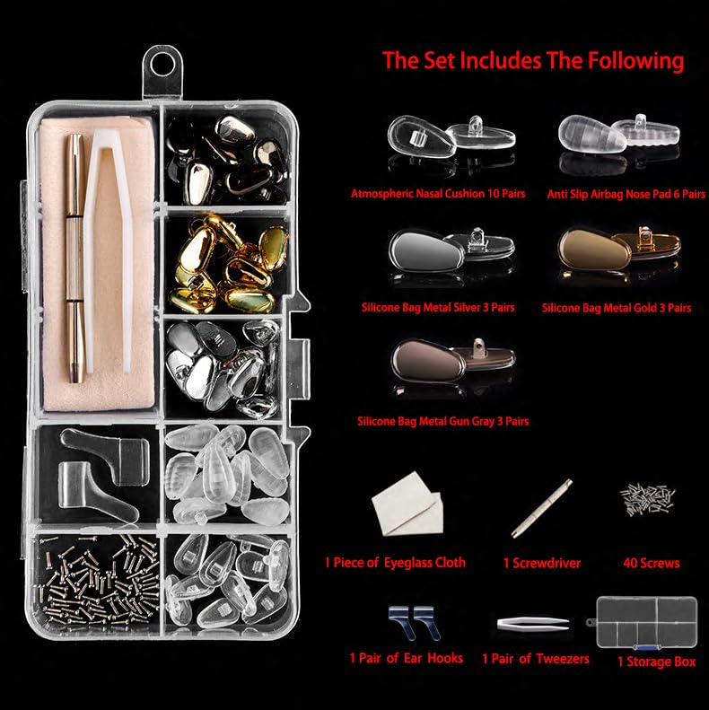 DIY installation tools included: screws, tweezers, screwdriver, cleaning cloth, storage box