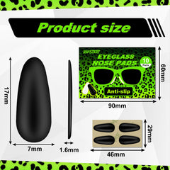 Anti-slip backing on silicone nose pads for secure grip