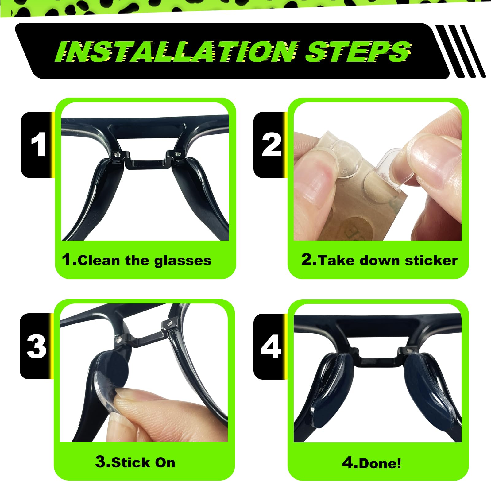 Durable tear-resistant silicone nose pads