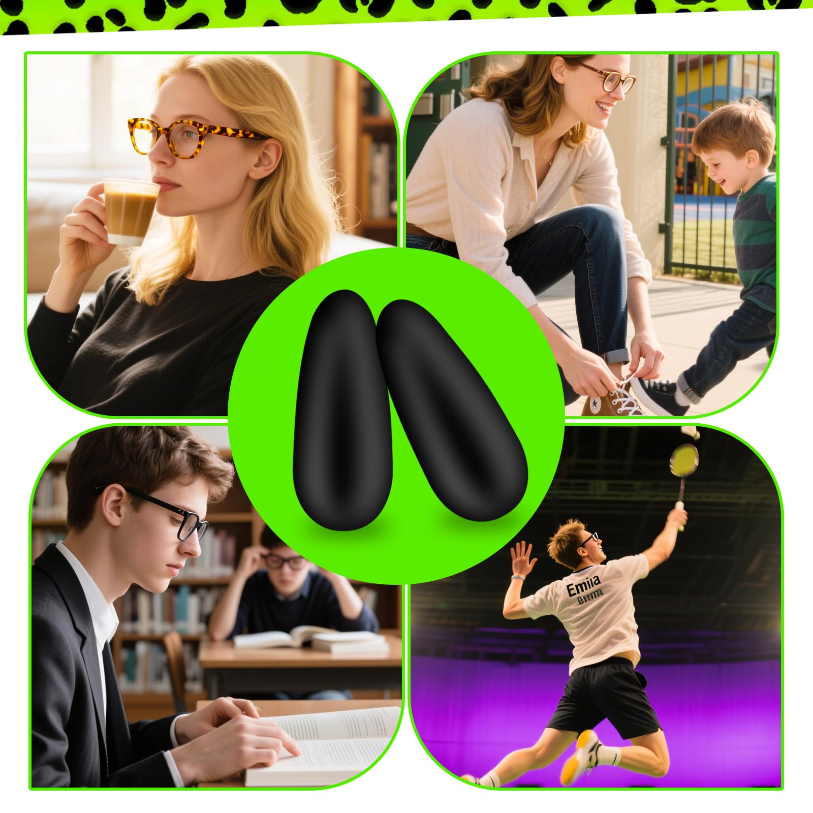 Compatible with glasses, sunglasses, readers and blue-light glasses