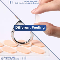 Silicone eyeglass nose pads in 2 colors
