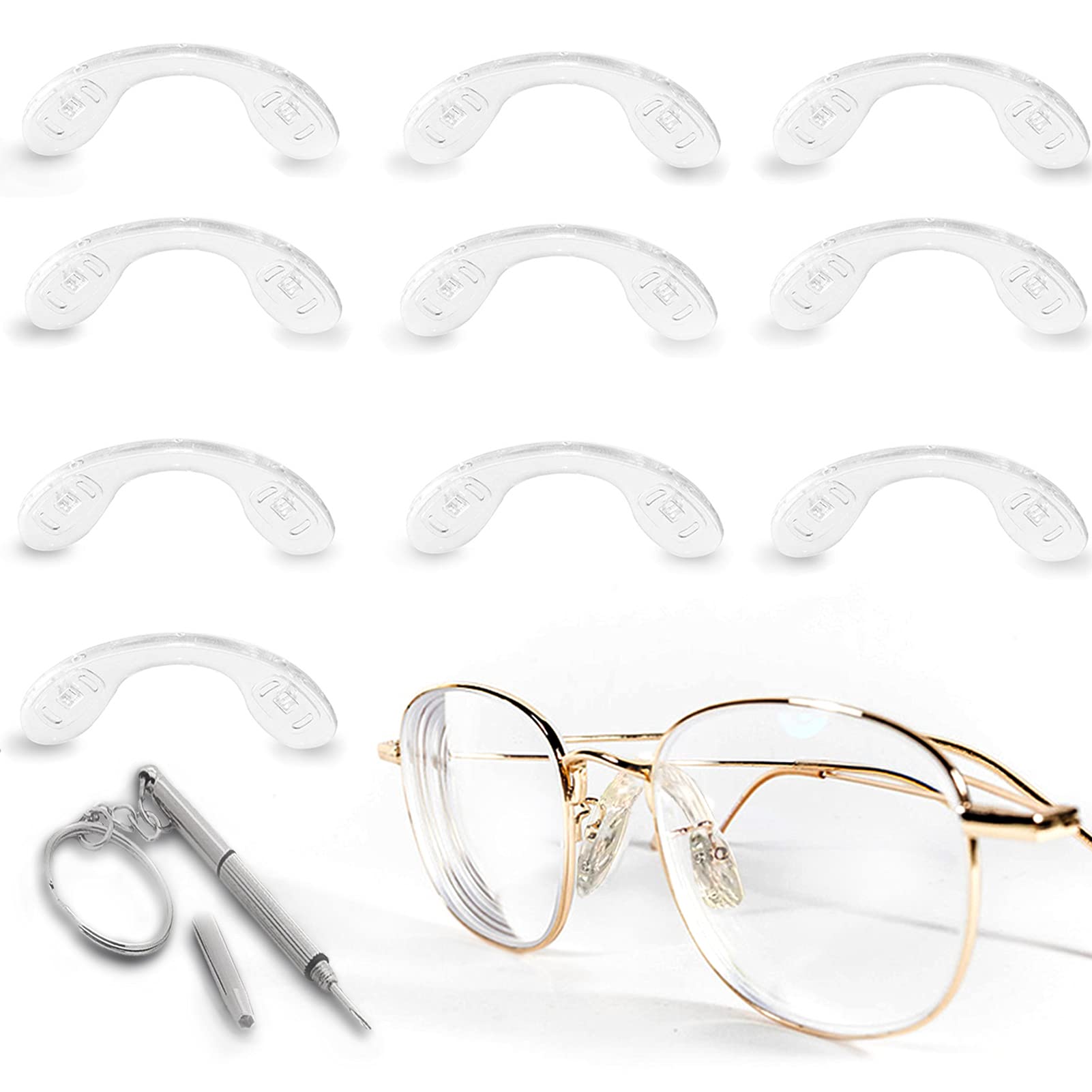 Transparent silicone nose pads for eyeglasses with gift box