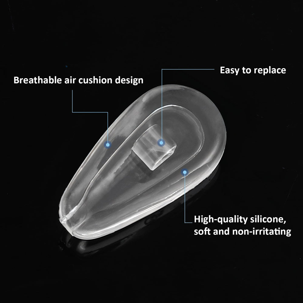 Silicone nose pads with air chamber design for comfort