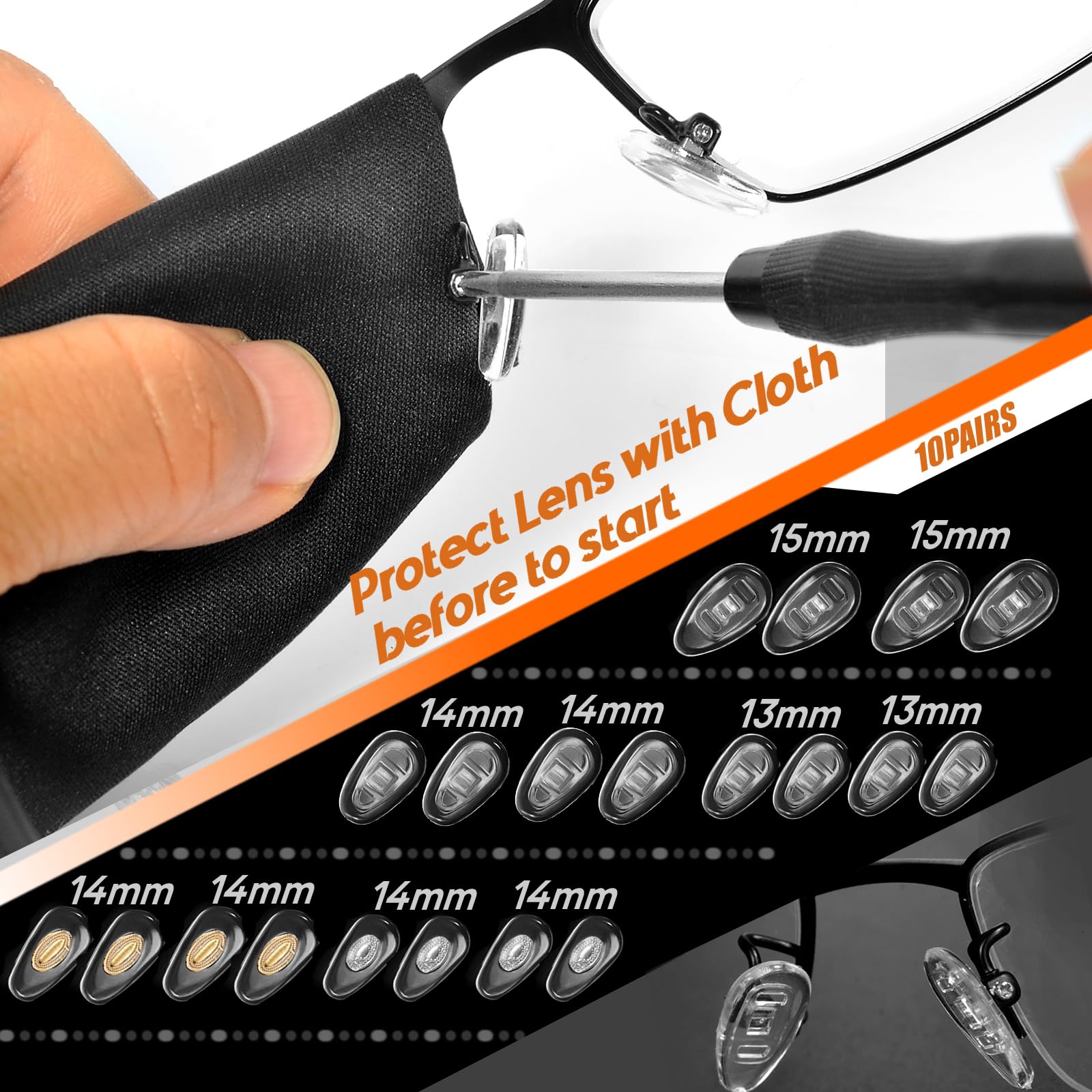 Assorted silicone nose pads for glasses