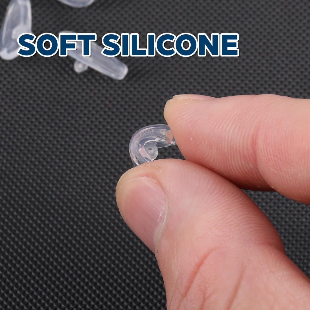 Durable silicone nose pads resisting yellowing