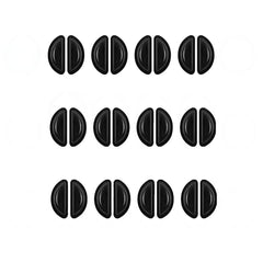 12 pairs of black silicone nose pads for eyeglasses