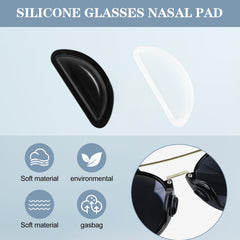 Black silicone nose pads for eyeglasses - product shot