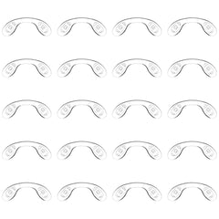 Package of 20 silicone nose pads for glasses