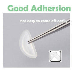 Anti-slip silicone nose pads on glasses - side angle