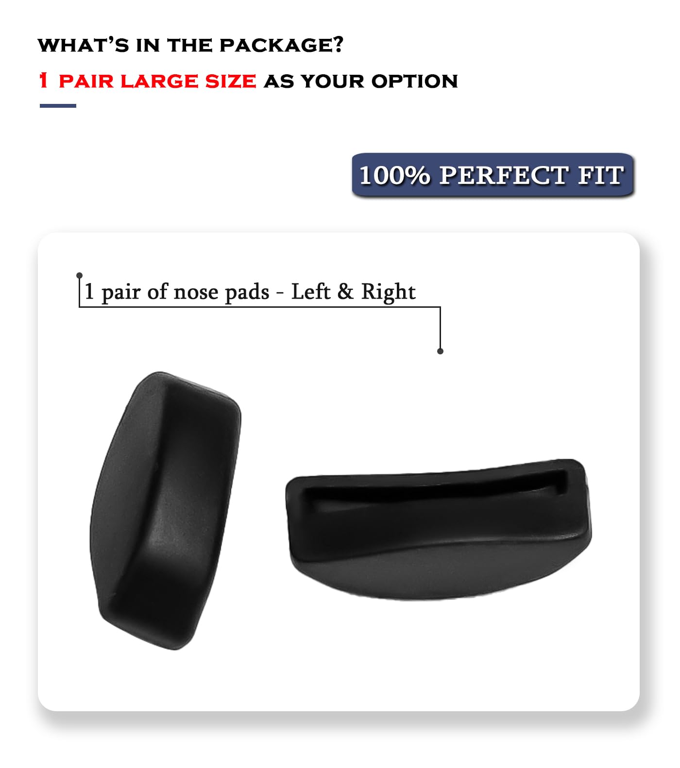 Low-bridge nose pads for Oakley Spindrift frames