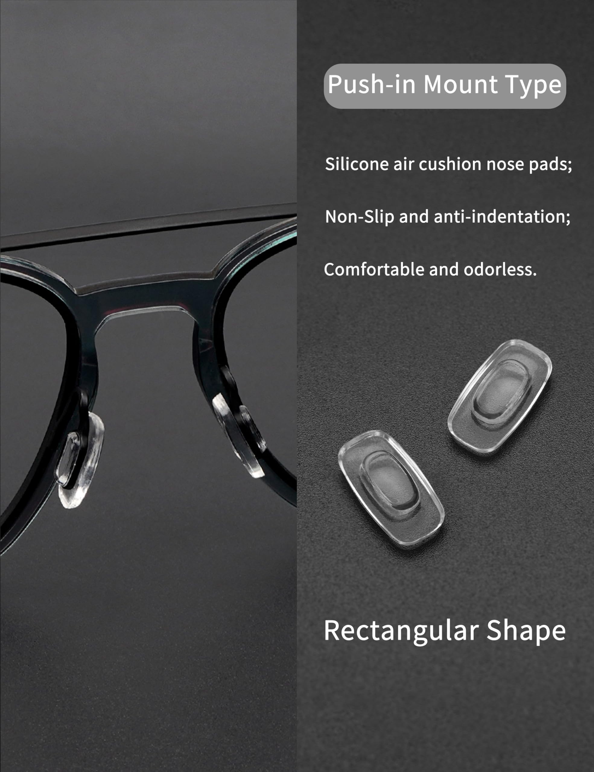 Soft silicone clear nose pads, skin-friendly, non-toxic, durable