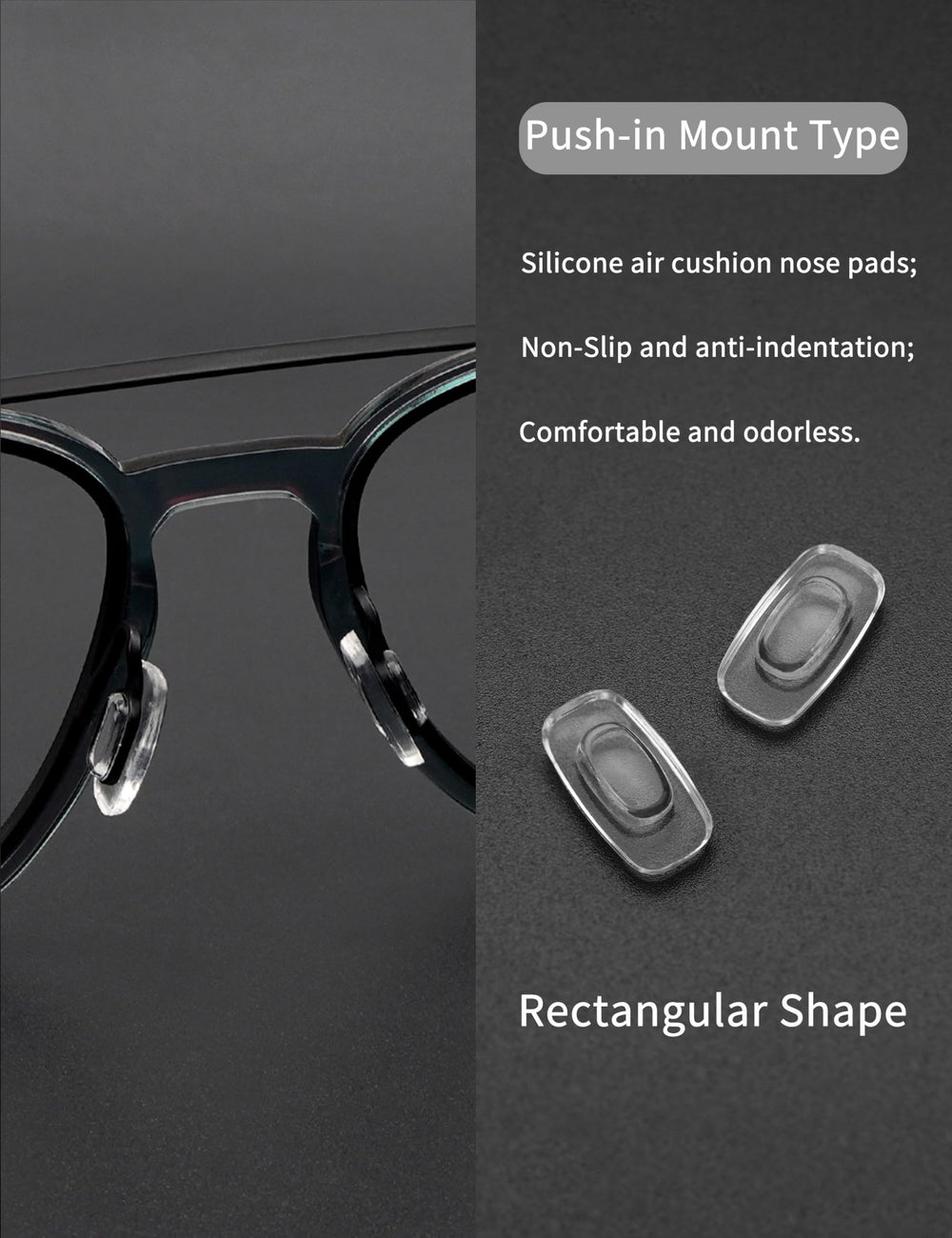 Soft silicone clear nose pads, skin-friendly, non-toxic, durable