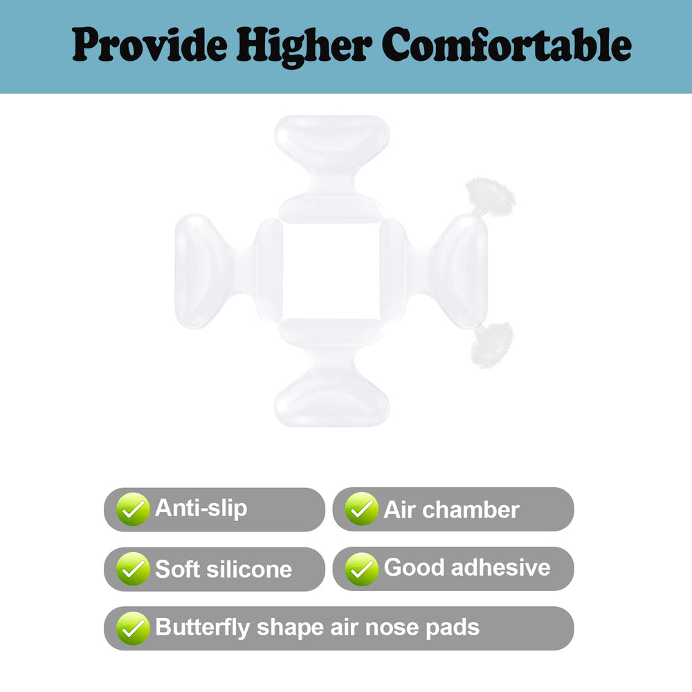 Close-up of soft silicone air bag nose pad