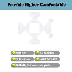 Close-up of soft silicone air bag nose pad