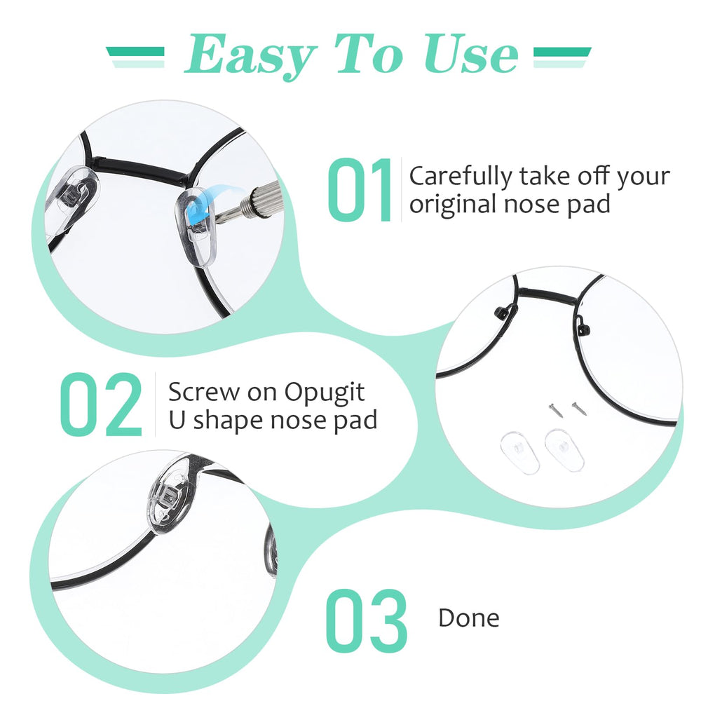 Transparent silicone nose pads for glasses