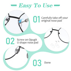 Transparent silicone nose pads for glasses