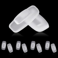 Soft silicone nose pads in white and transparent