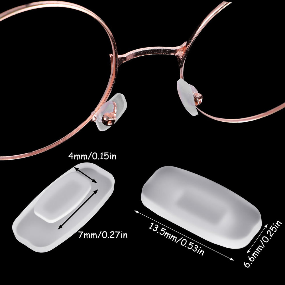 Close-up of push-in silicone nose pads for glasses