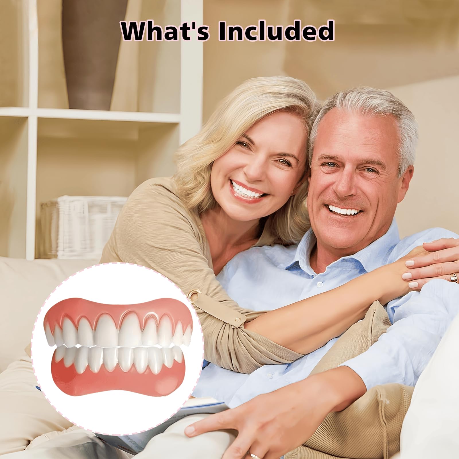 Silicone reline denture set for lower teeth