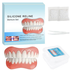 Silicone reline denture set for upper teeth