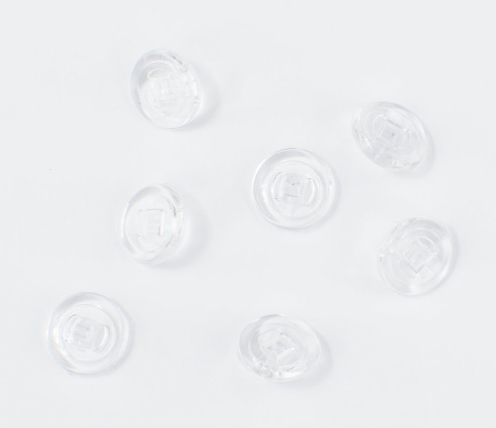 Silicone round nose pads 9mm screw-fit for spectacles by Sports World Vision