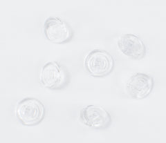 Silicone round nose pads 9mm screw-fit for spectacles by Sports World Vision
