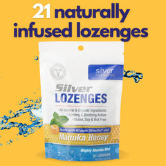 Manuka honey flavor detail of Silver Biotics Lozenges