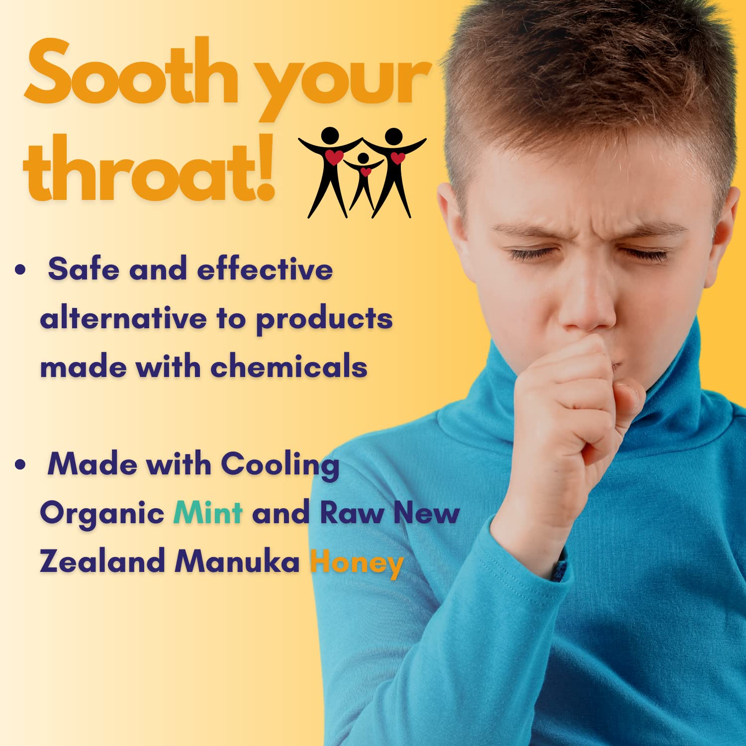 Cooling and soothing action visual for Silver Biotics Lozenges