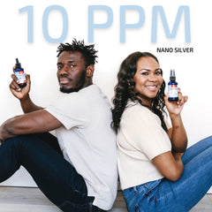 Close-up of SilverSol 10 ppm bottle label