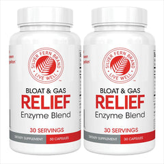 Silver Fern Bloat & Gas Relief Digestive Enzyme Blend bottle – front view