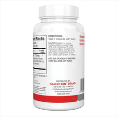 Close-up of Silver Fern Digestive Enzyme Blend bottle label
