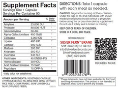 Packaging showing two bottles of Silver Fern Digestive Enzyme