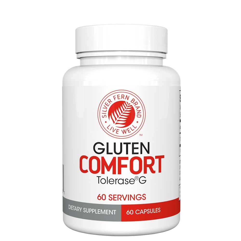 Silver Fern Gluten Comfort with Tolerase G bottle - 60 capsules
