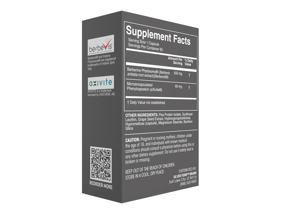 Close-up of Berberine Phytosome and aXivite ingredients