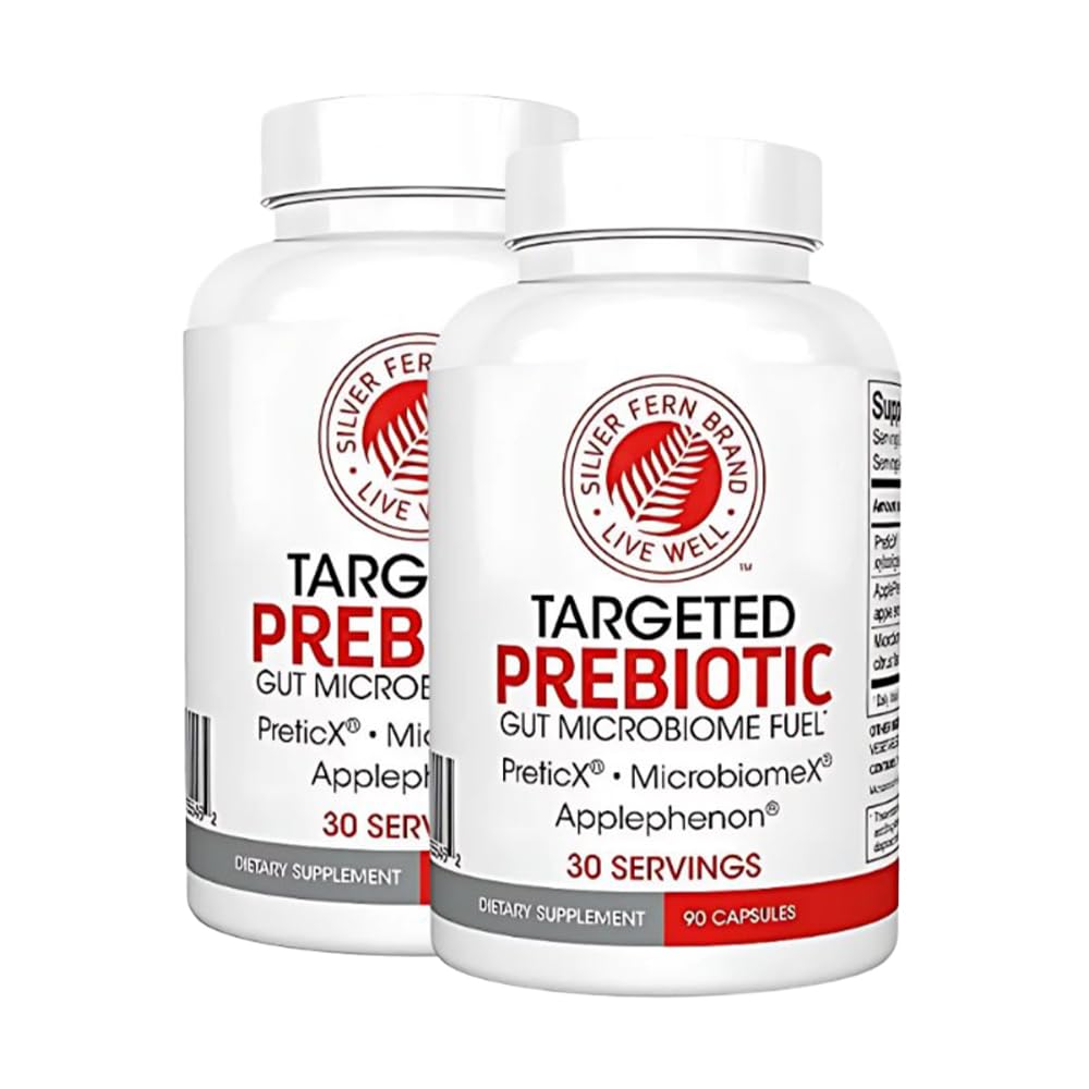 Silver Fern Brand Prebiotic Fiber Supplement 2-pack bottle and capsules