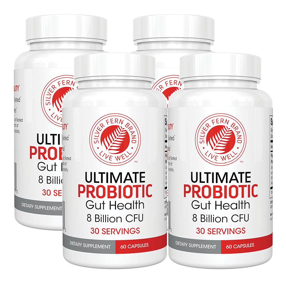 Silver Fern Brand Ultimate Probiotic 4-Pack label