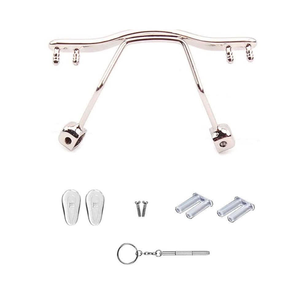 Silver rimless glasses nose bridge kit