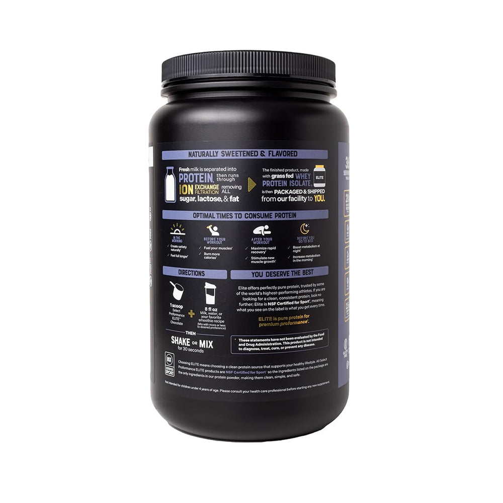 Silver Star Nutrition Select Proformance Elite label confirms NSF Certified for Sport