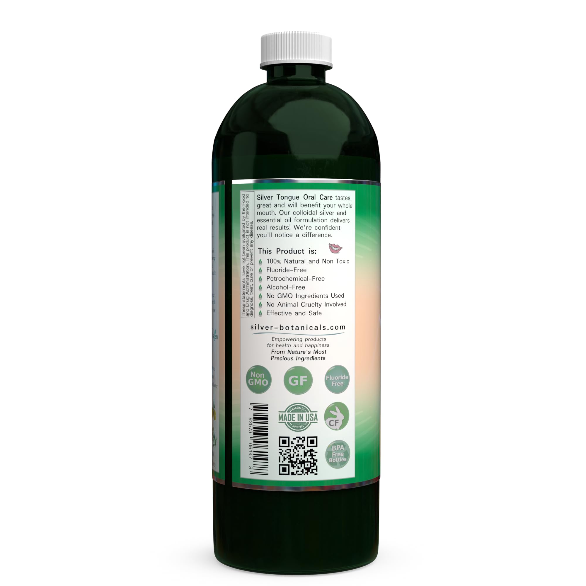 Measuring spoon with mouthwash for rinse
