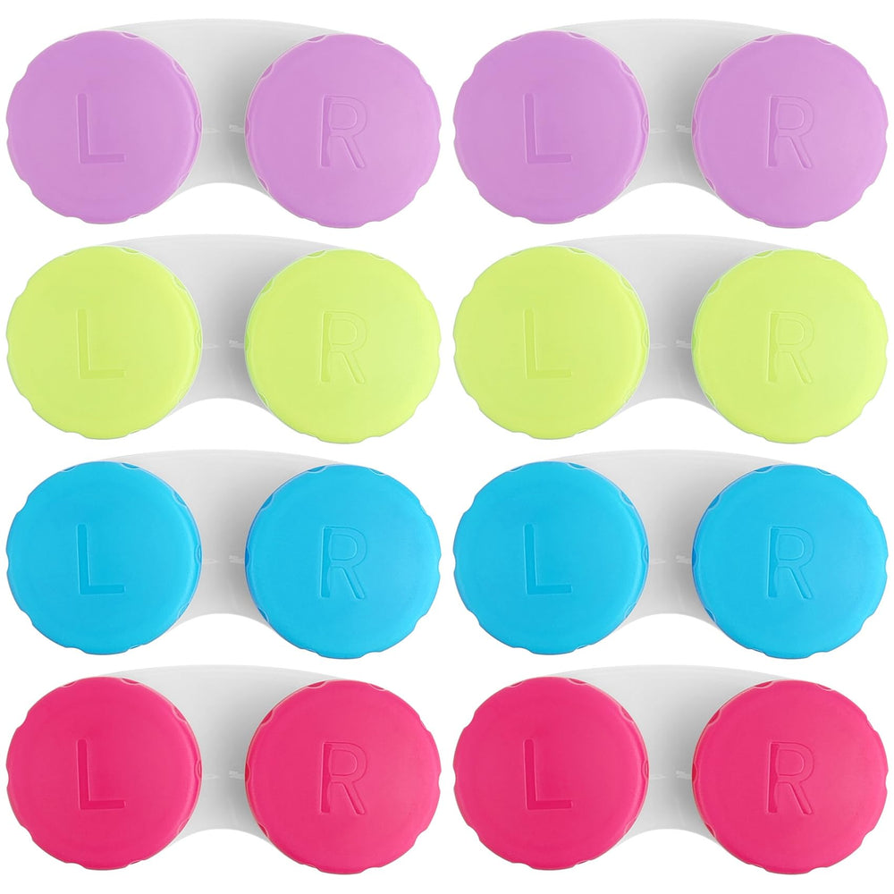 SimautHawk 8-pack colorful contact lens cases - front view