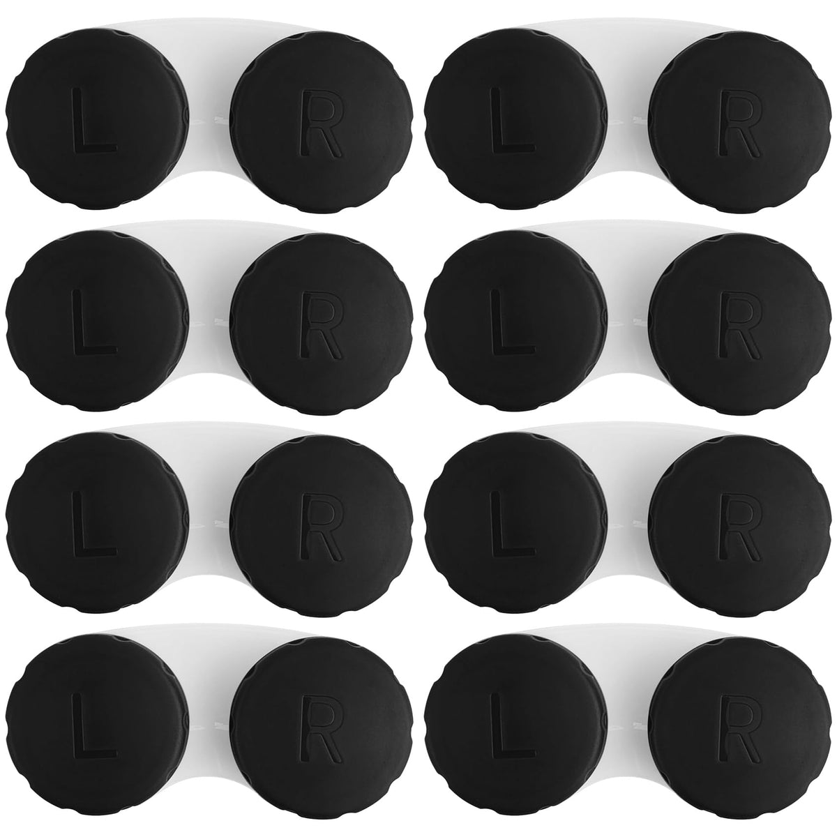 SimautHawk 8-pack black contact lens cases set