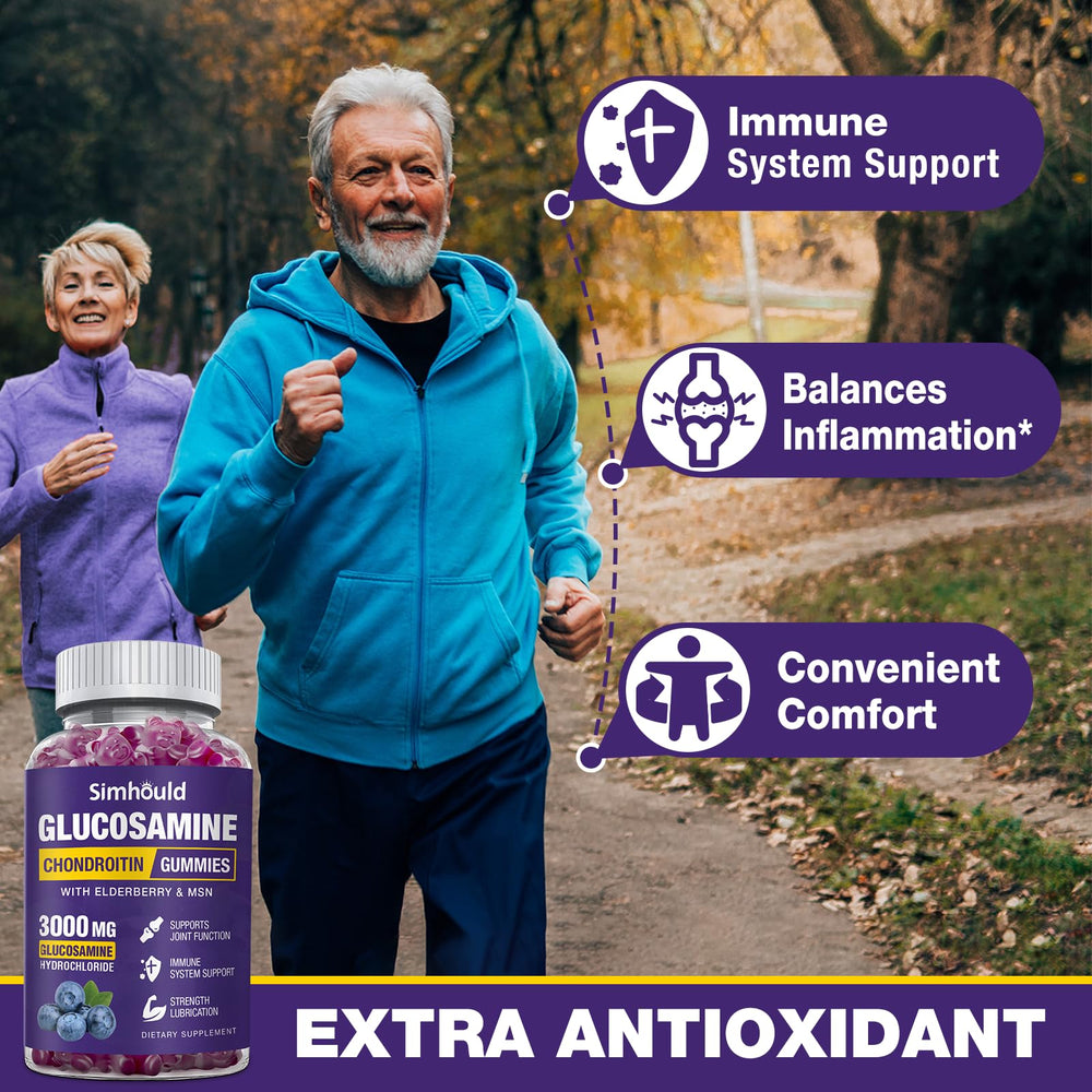 Adult-friendly joint support gummies in a resealable bottle