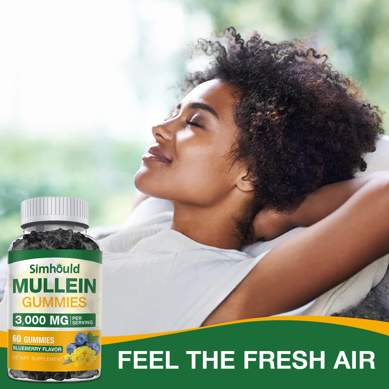 Simhould Mullein Gummies packaging with branding